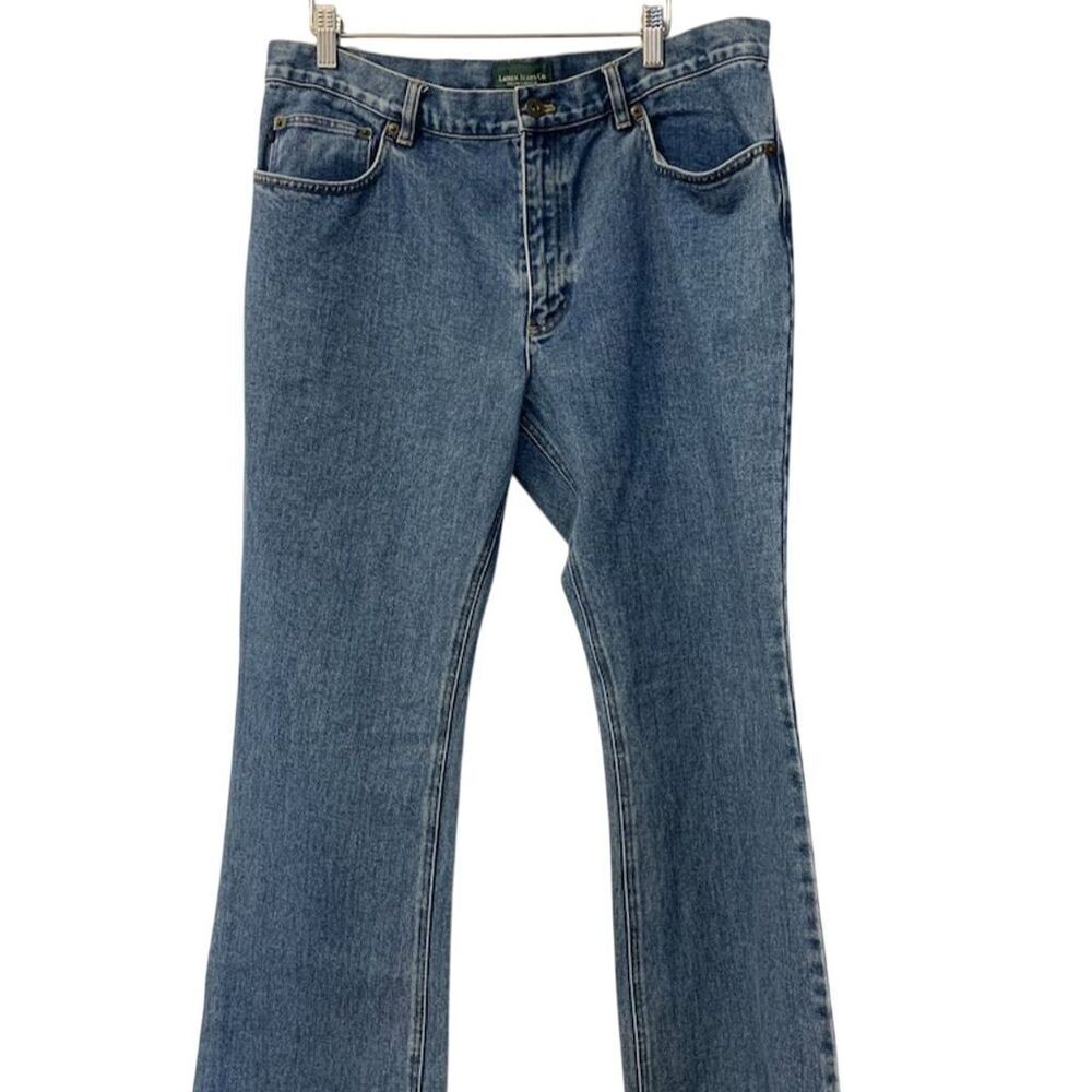 Lauren Jeans Co‎ Ralph Lauren Blue Straight Leg Denim Jeans Medium Wash Size 14